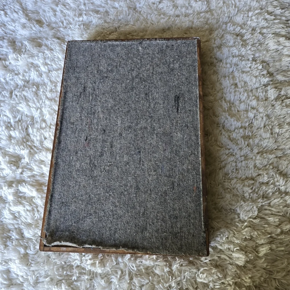 Vintage‎ Wood Desk Letter Wooden Tray With Dovetail Corners